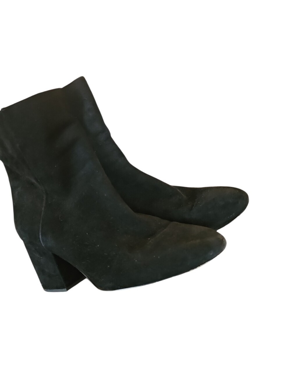 J. Crew Sadie ankle boots in suede Black Sz 9.5 Back Zipper - Picture 6 of 7
